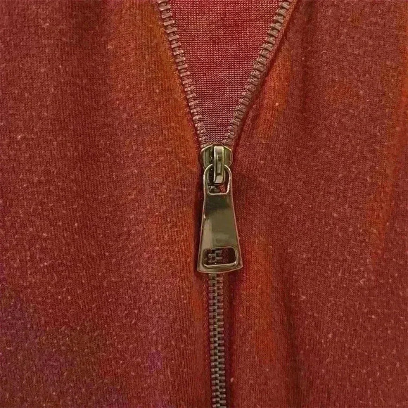 Ariella Women's S Burgundy Long Sleeve Zip-Up A-Line Knee Length Dress - Picture 2 of 7